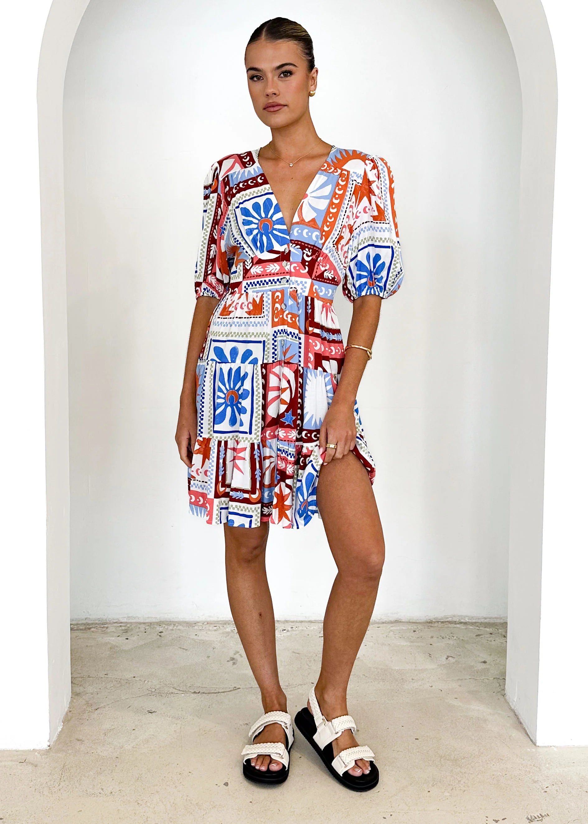 Jaynie Dress - Blue Tile