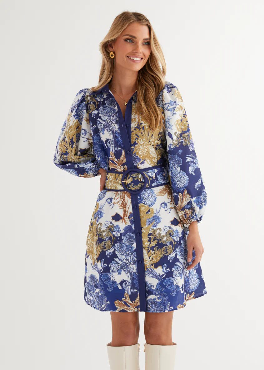 Tavana Dress - Navy Chateau