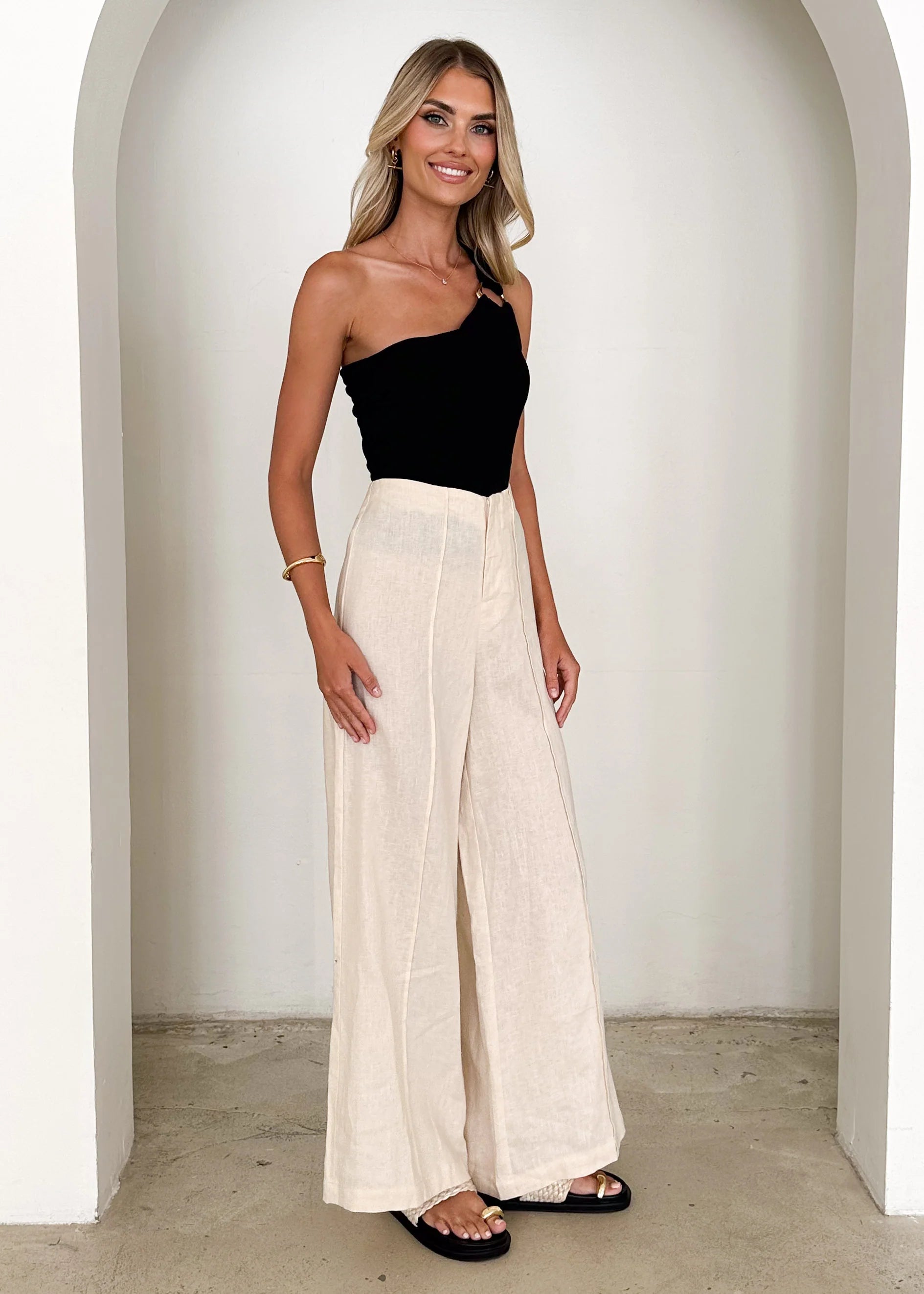 Riva Linen Pants - Cream