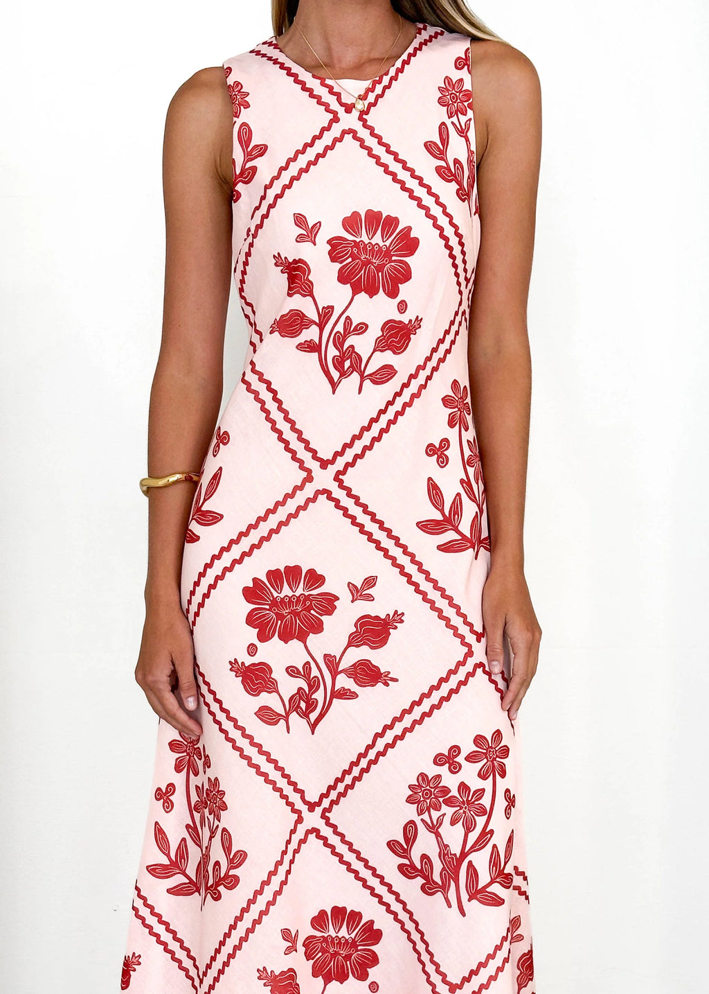 Xavier Maxi Dress - Red Floral