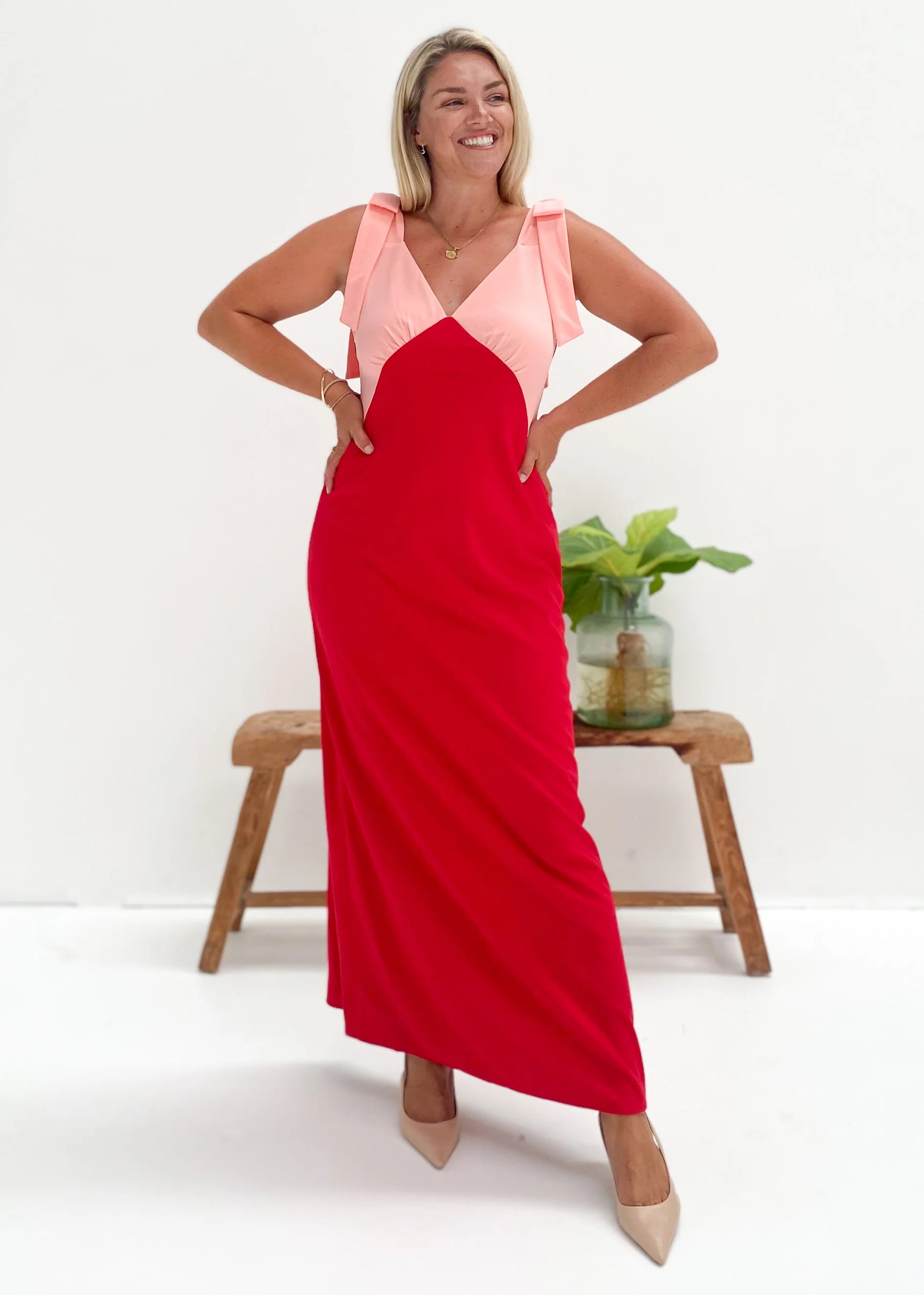 Formation Maxi Dress - Cherry Splice