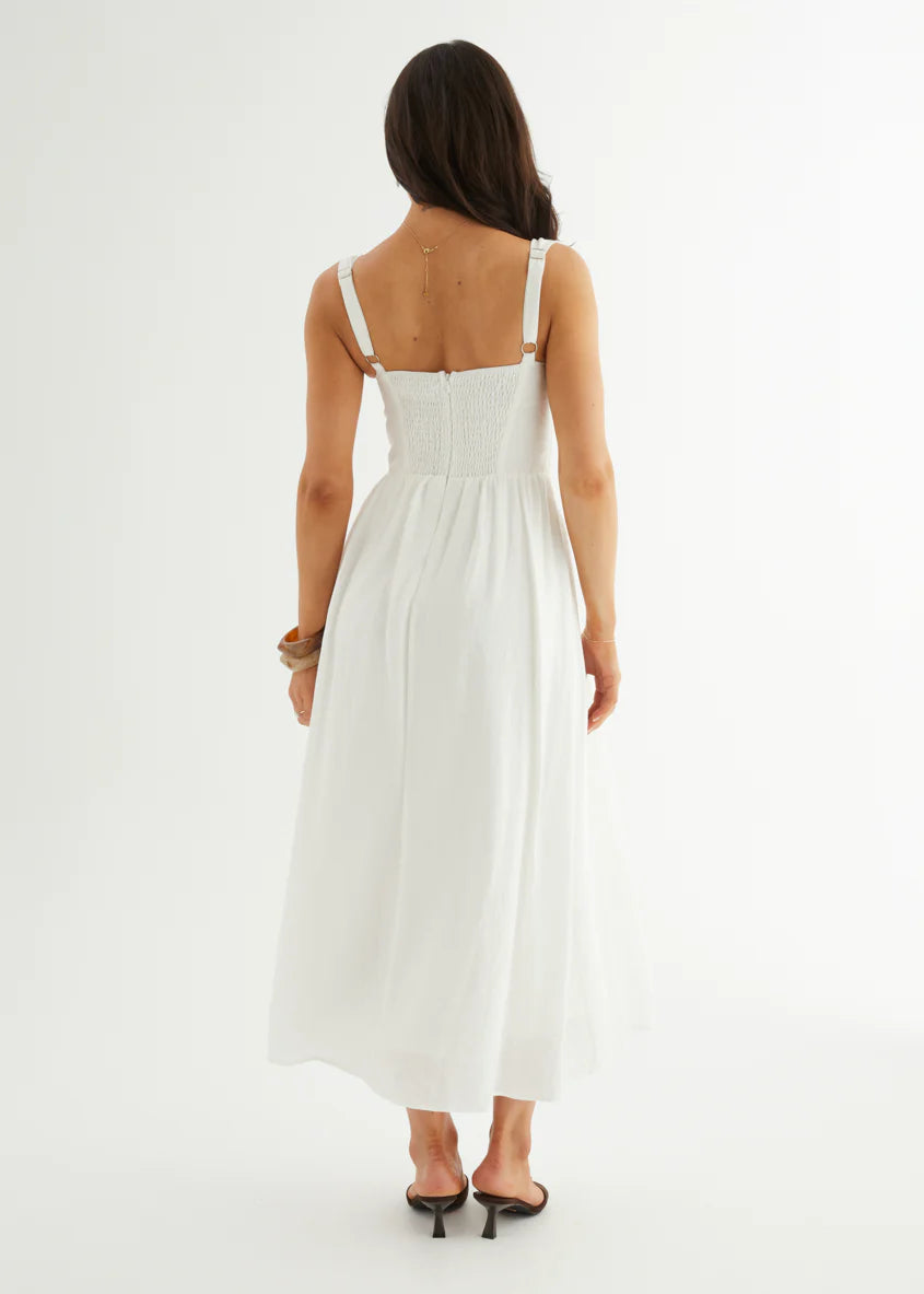Neishia Midi Dress - Off White
