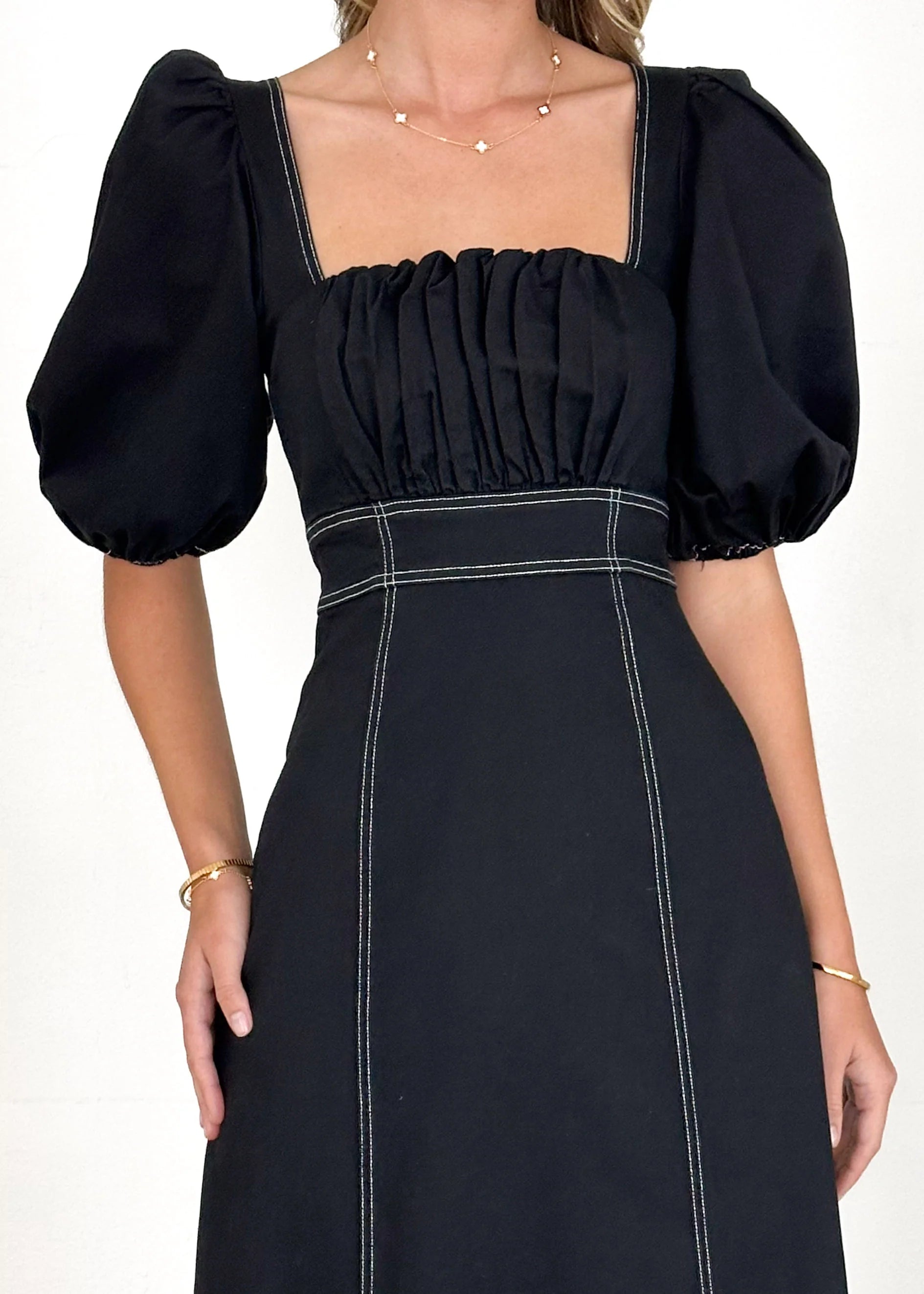 Silsta Denim Midi Dress - Black