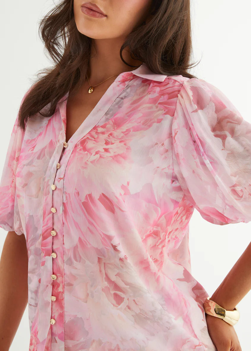Adalyn Blouse - Pink Floral