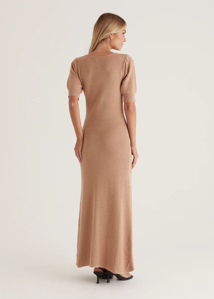 Paulette Knit Maxi Dress - Camel