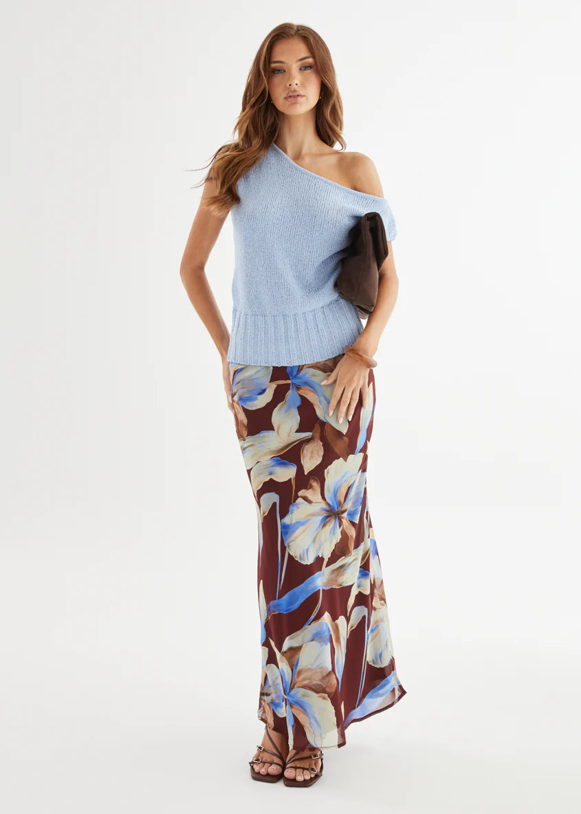 Milana Drop Shoulder Top - Blue