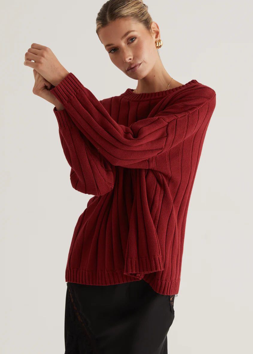 Bobbie Sweater - Wine