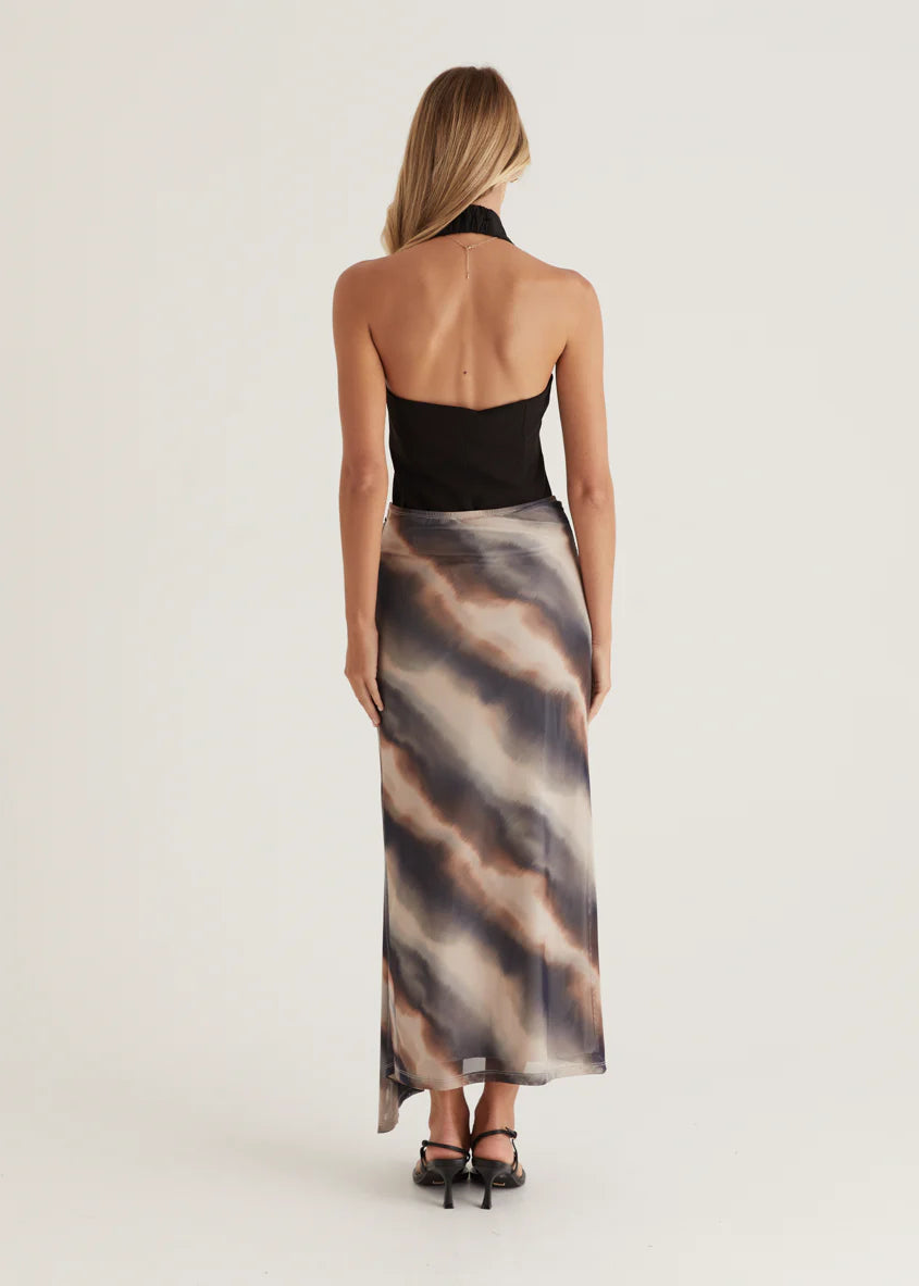 Eyso Mesh Skirt - Mocha Watercolour