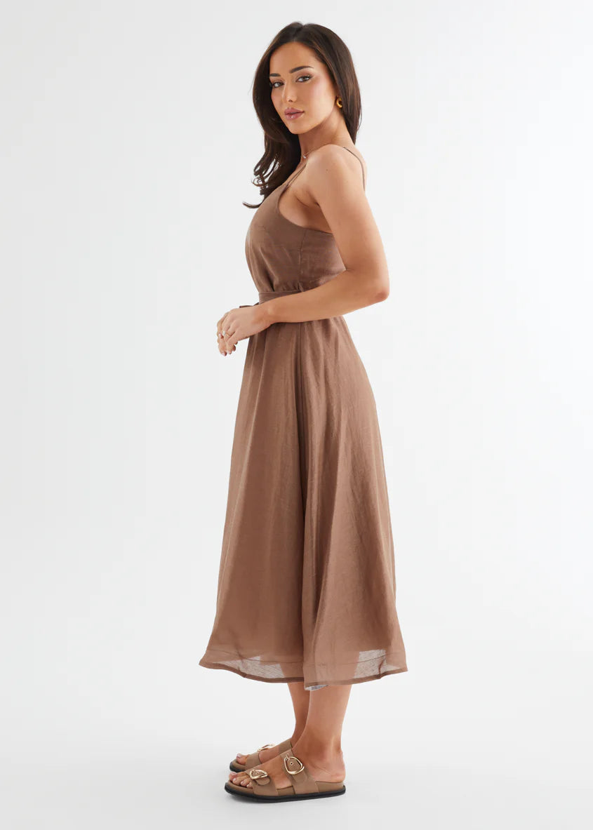 Andrea Midi Dress - Chocolate