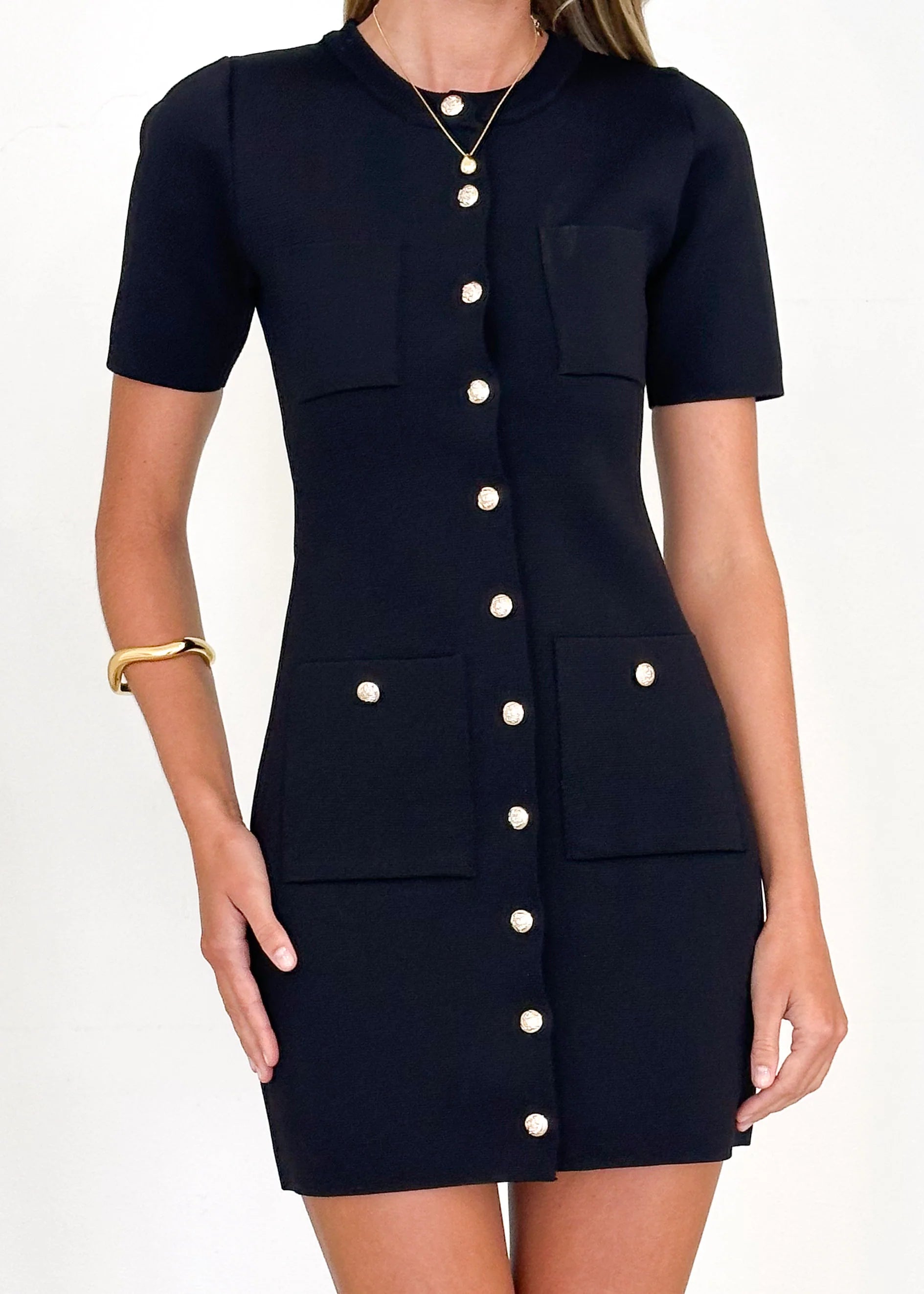 Yale Knit Dress - Black