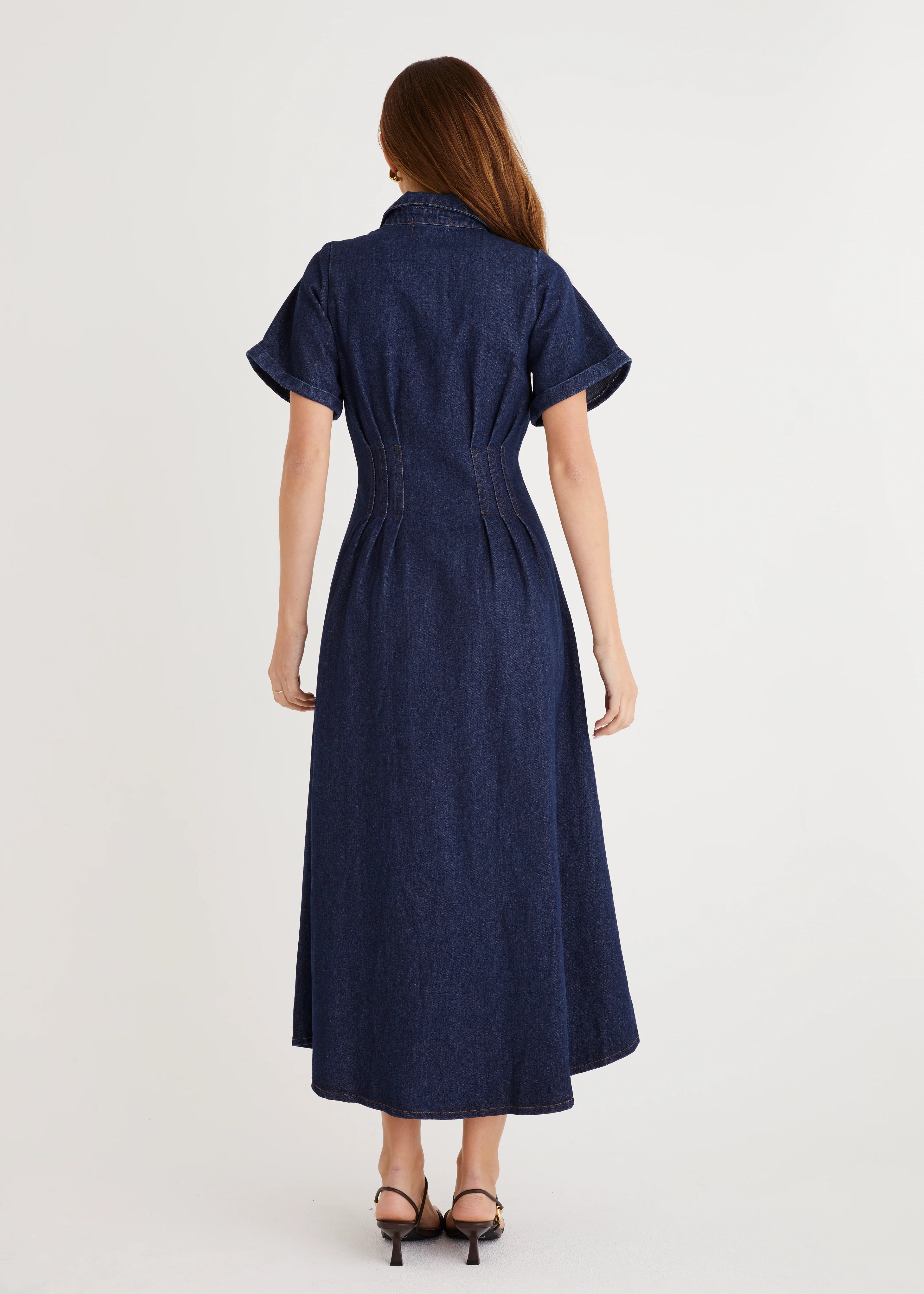 Annika Denim Midi Dress - Indigo