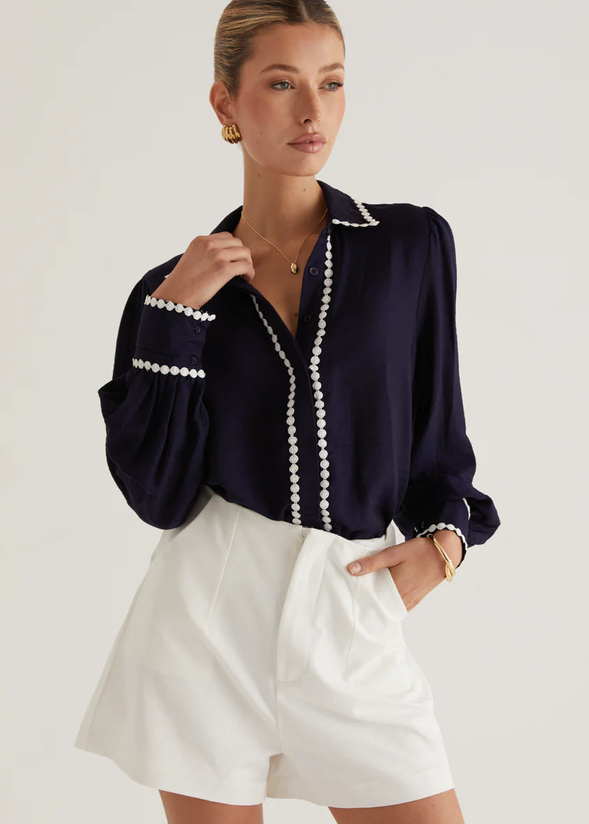 Sariyah Shirt - Navy