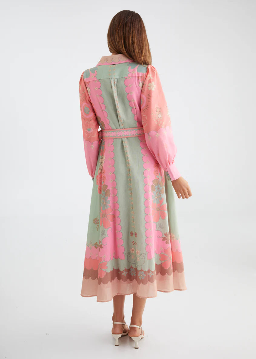 Entity Midi Dress - Melon Floral