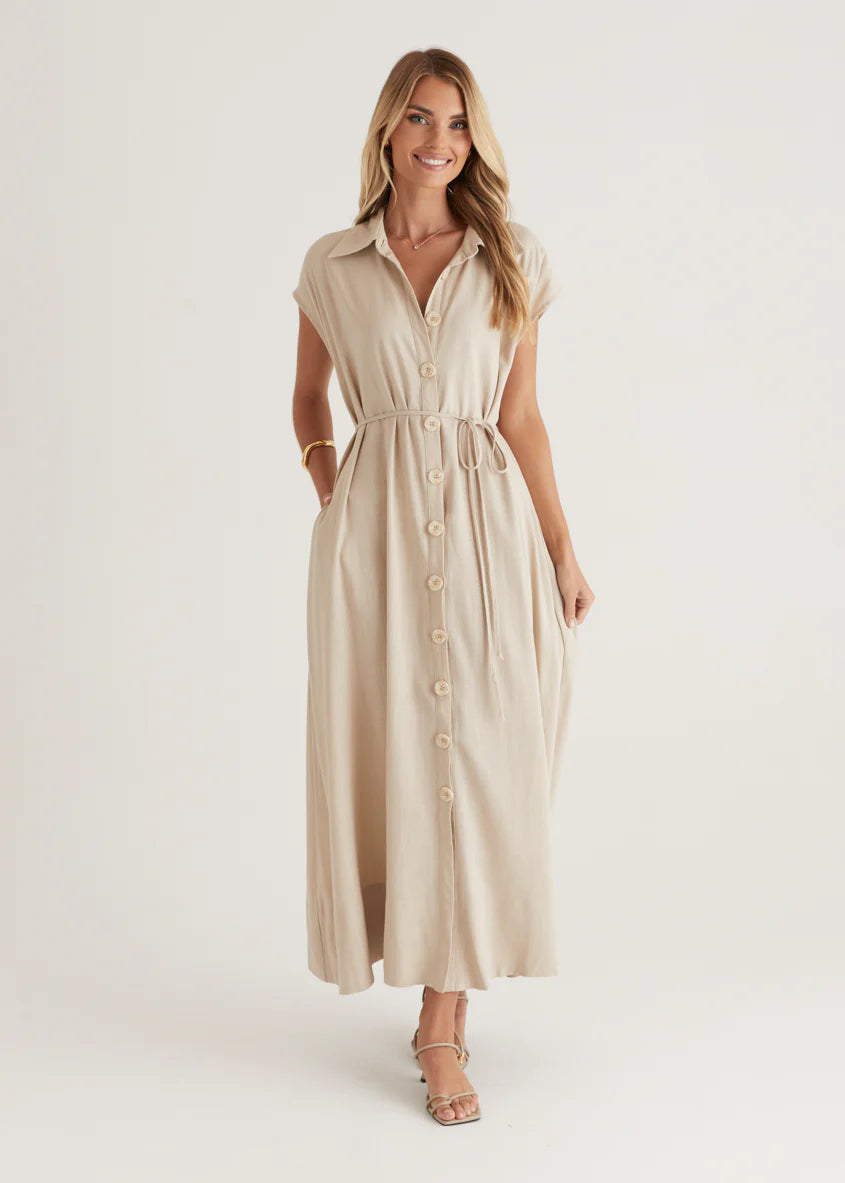 Rococo Maxi Dress - Natural
