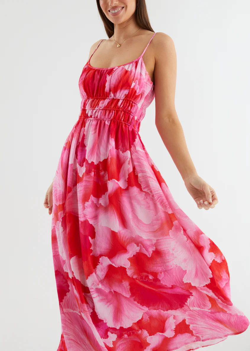 Rylie Maxi Dress - Strawberry Abstract