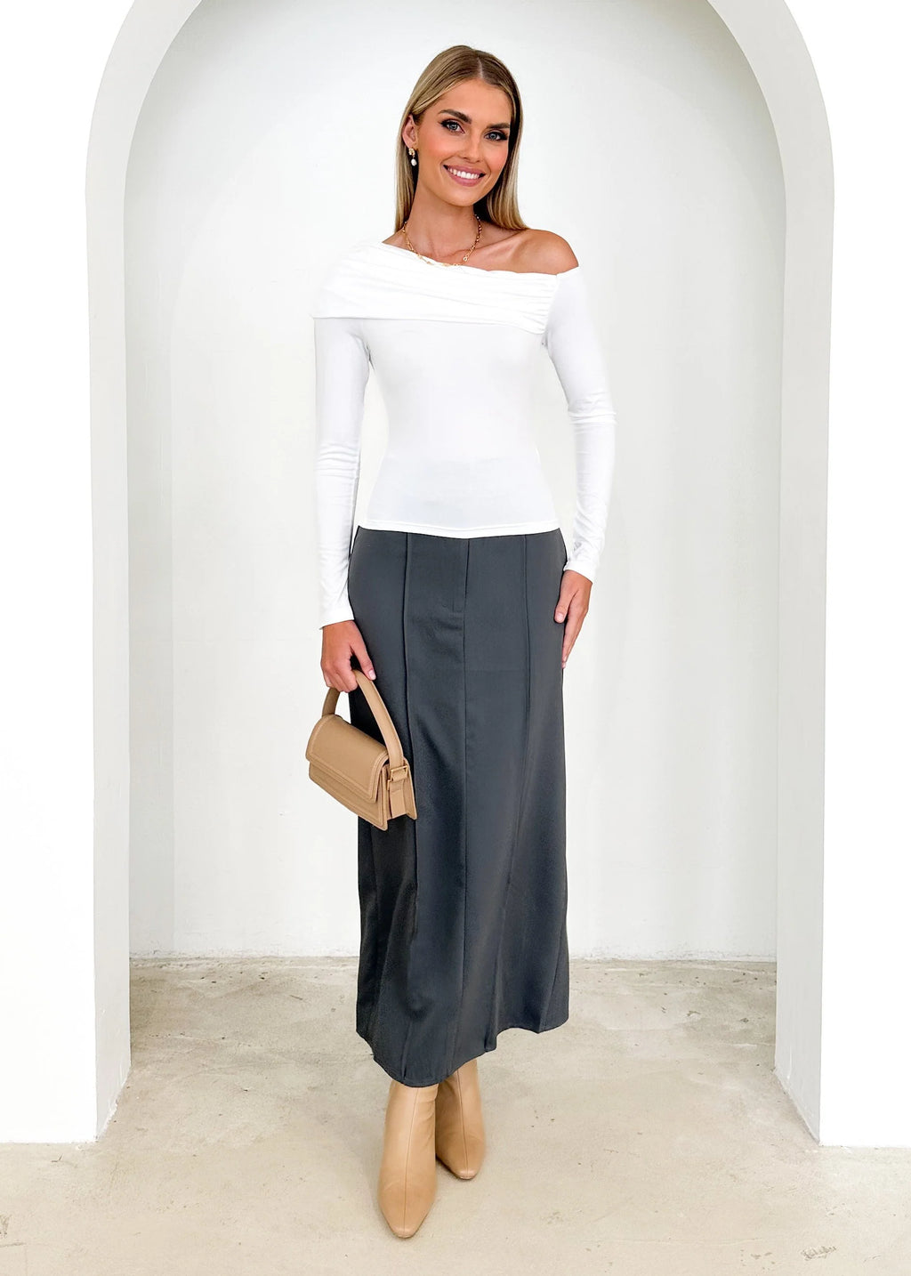 Blime One Shoulder Top - Off White