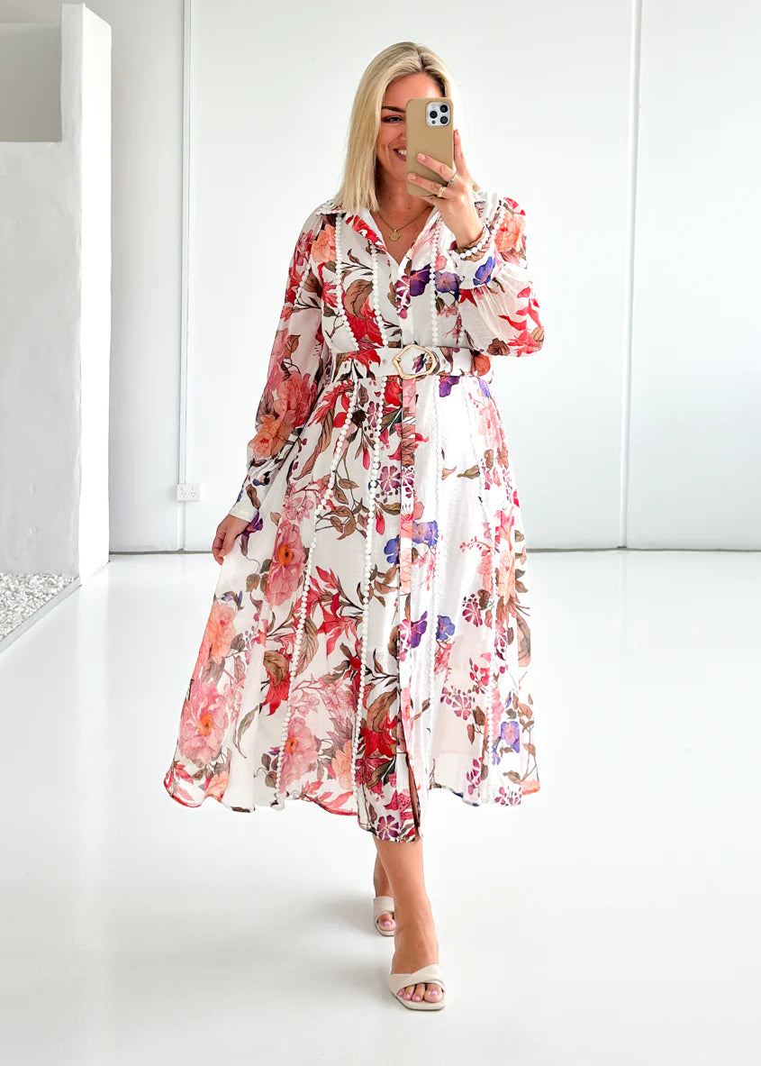 Springwood Maxi Dress - Red Native