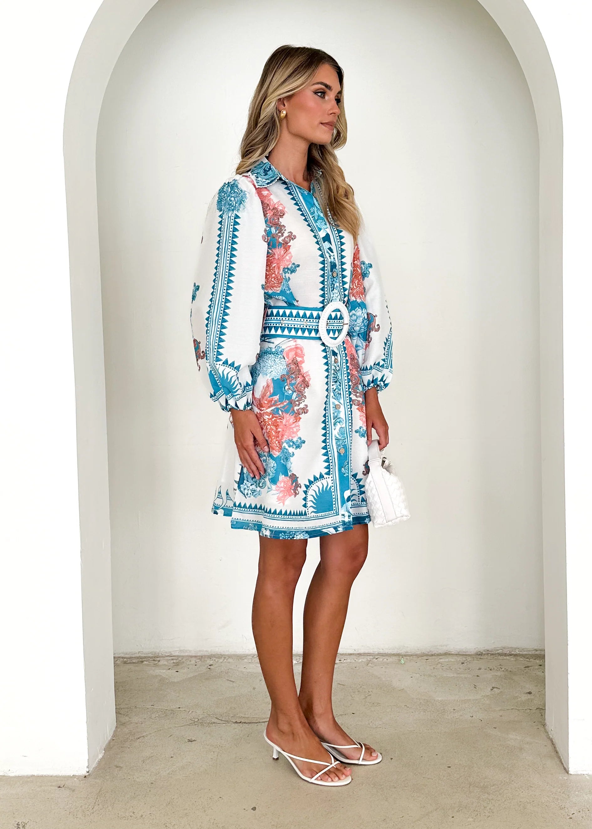 Taromina Dress - Coral Sea