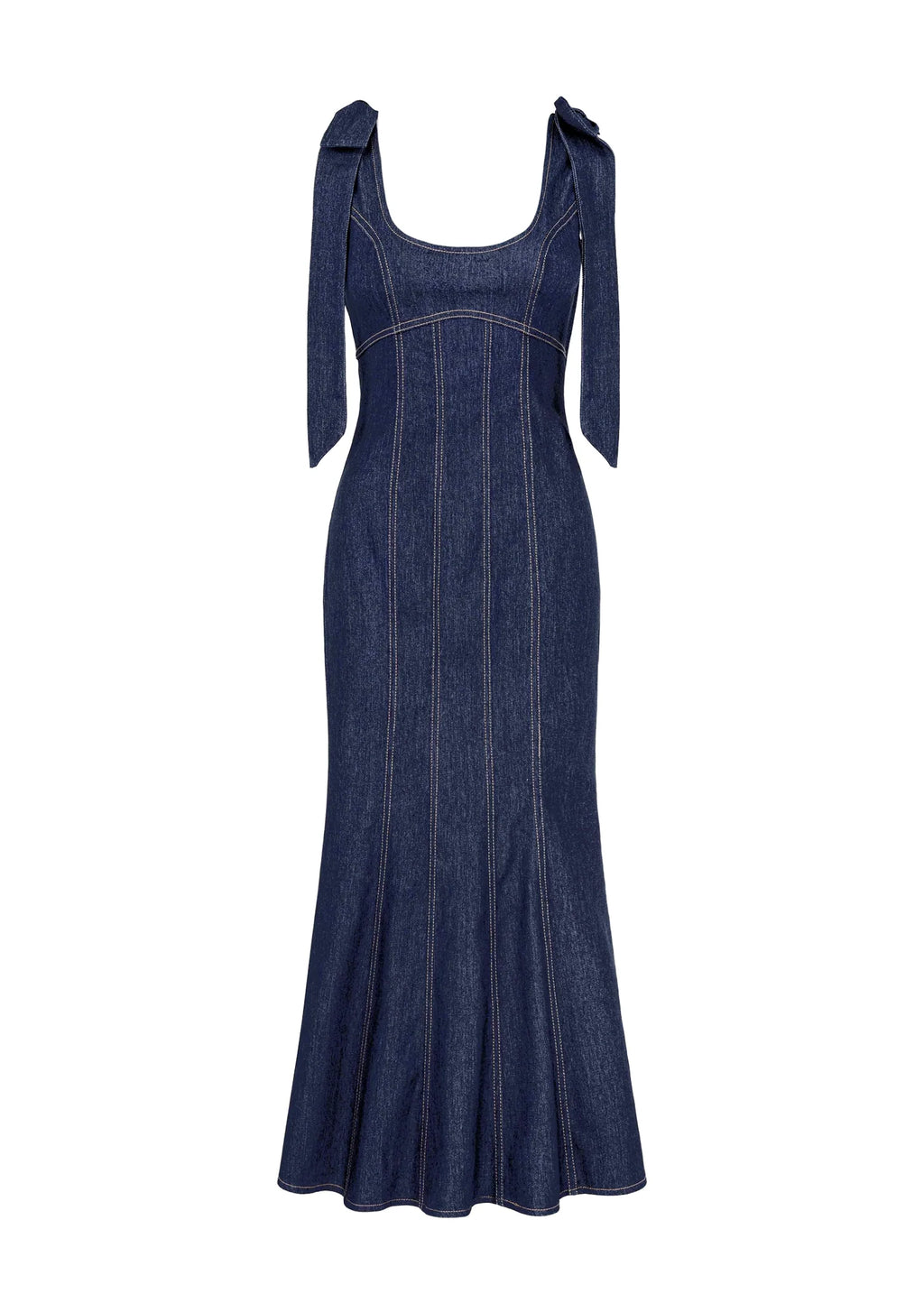 Adeline Denim Midi Dress - Indigo