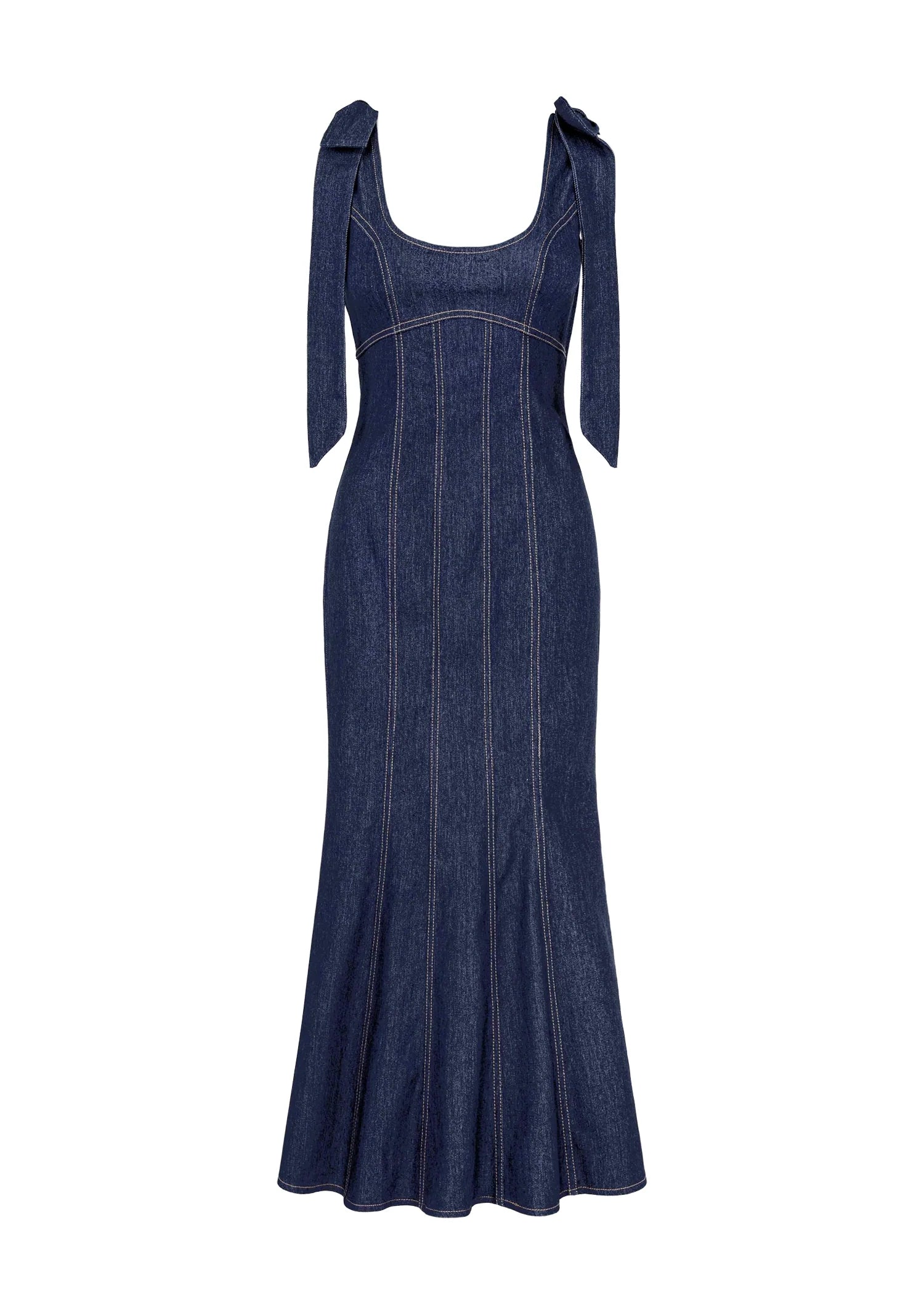 Adeline Denim Midi Dress - Indigo