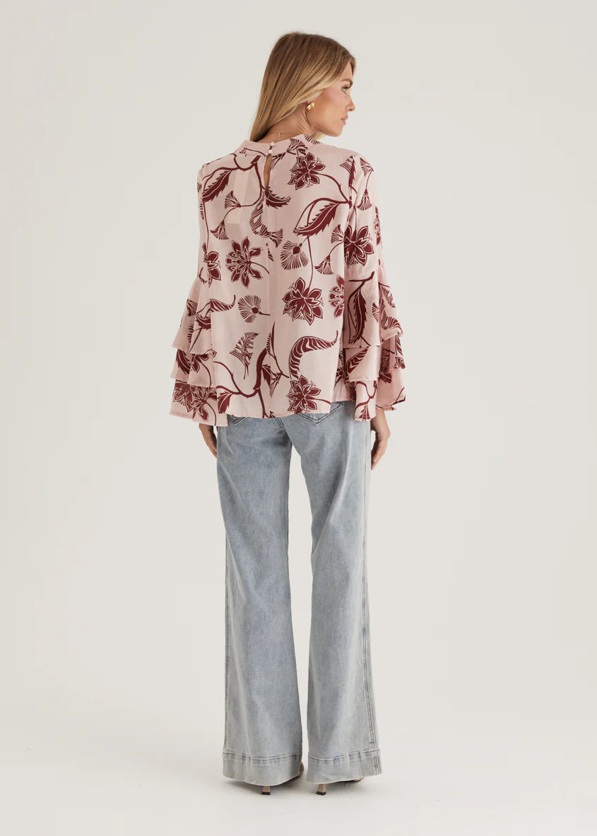Melissa Blouse - Blush Floral