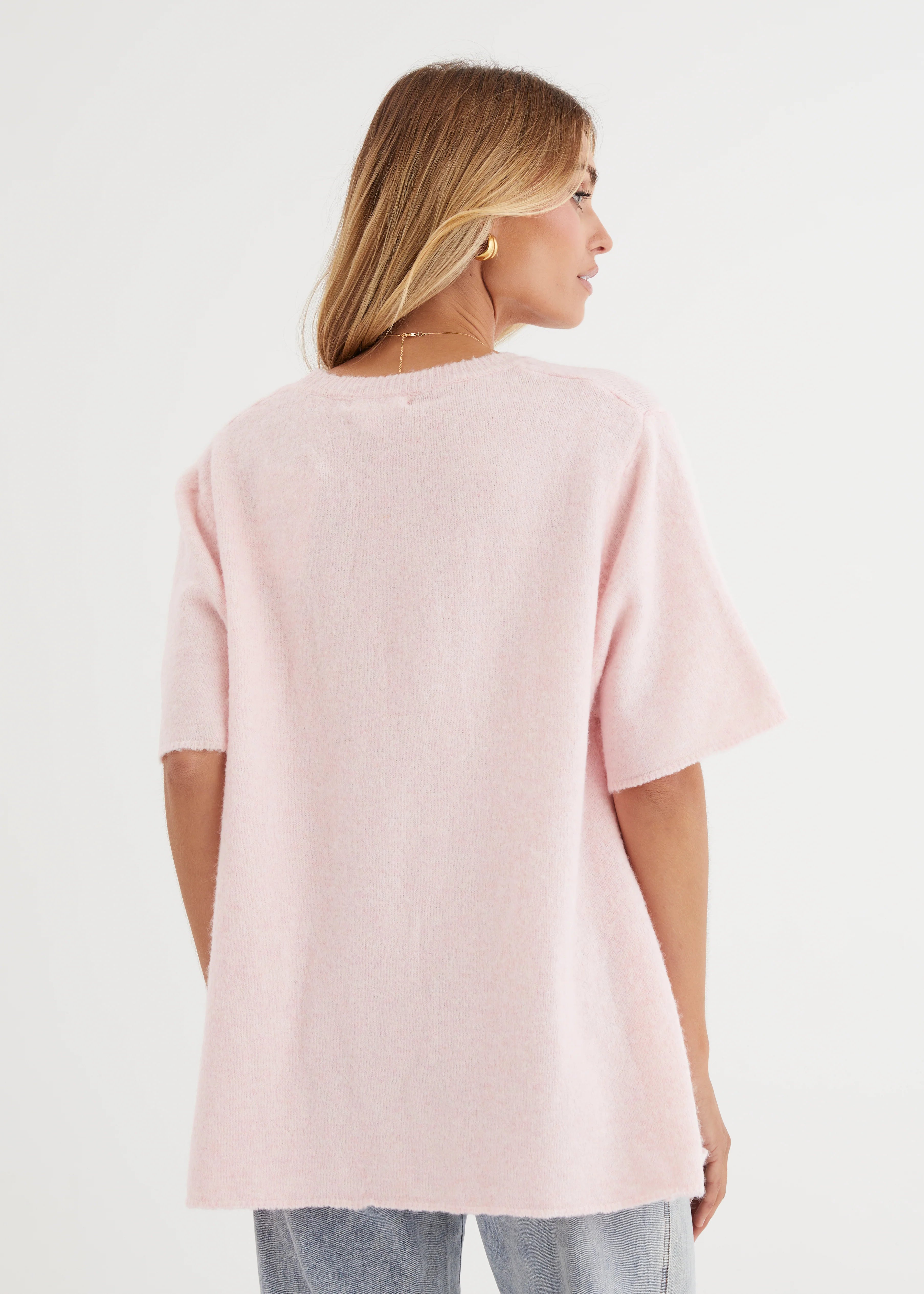Ebonie Knit Tee - Pink