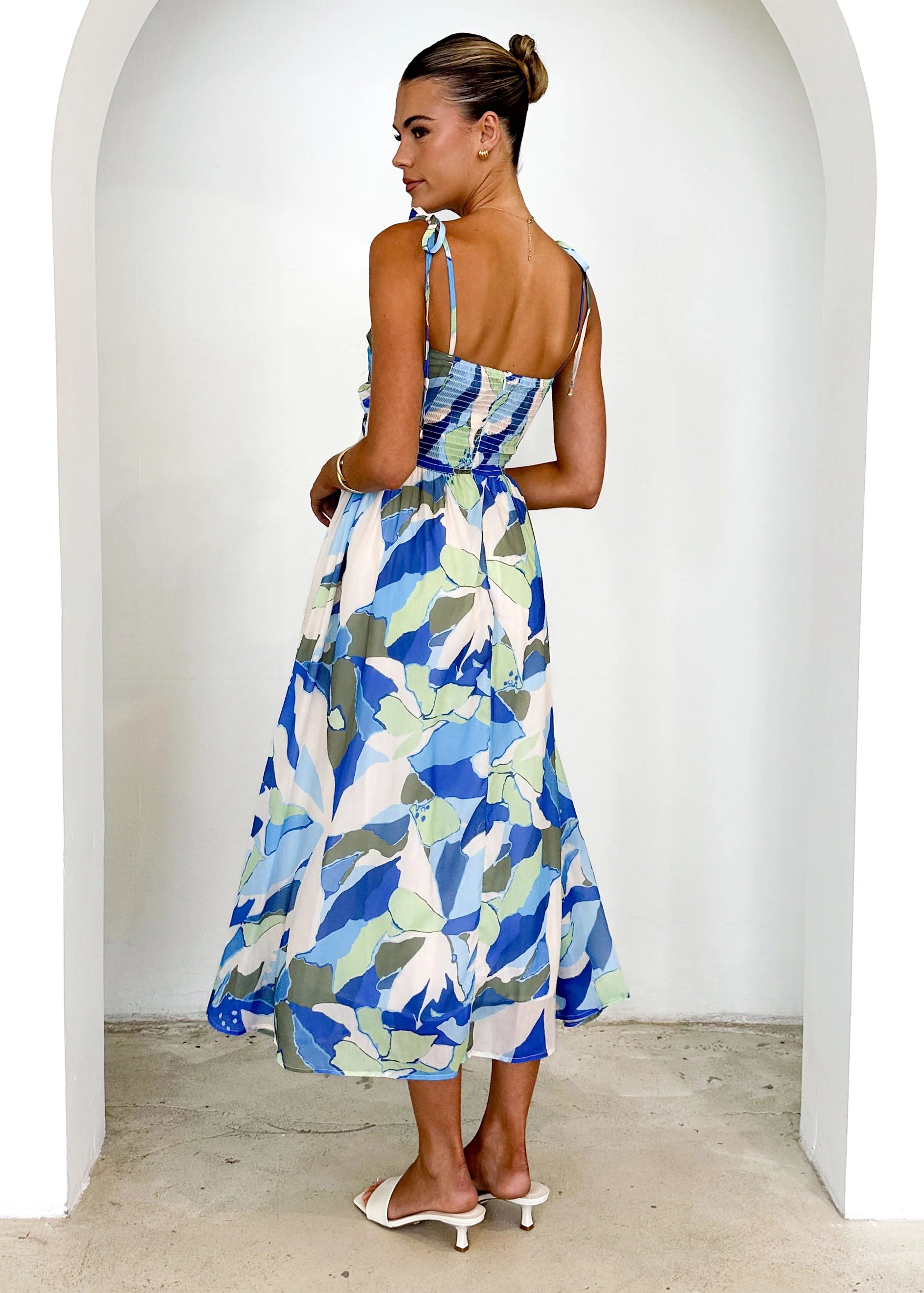 Tibi Maxi Dress - Blue Splash