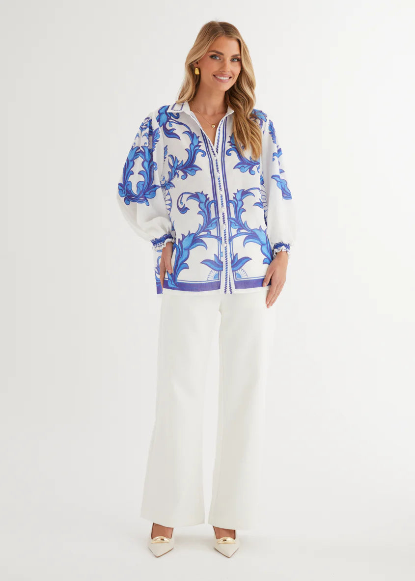 Bailee Shirt - Blue Zayna