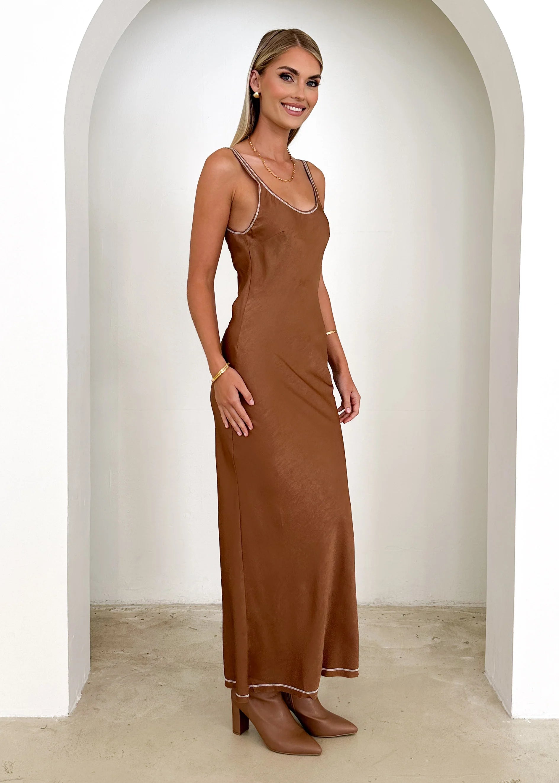 Jour Maxi Dress - Rust
