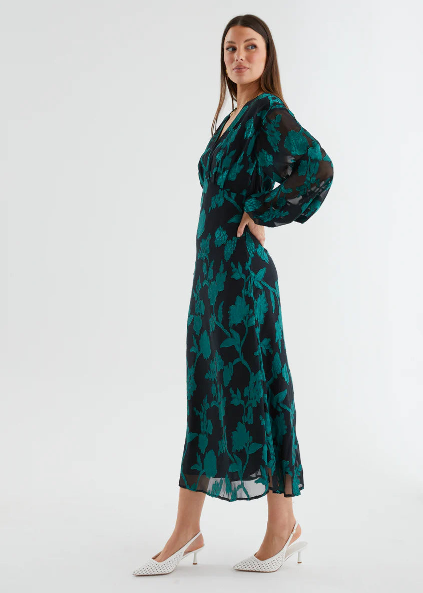 Primavera Maxi Dress - Emerald Floral