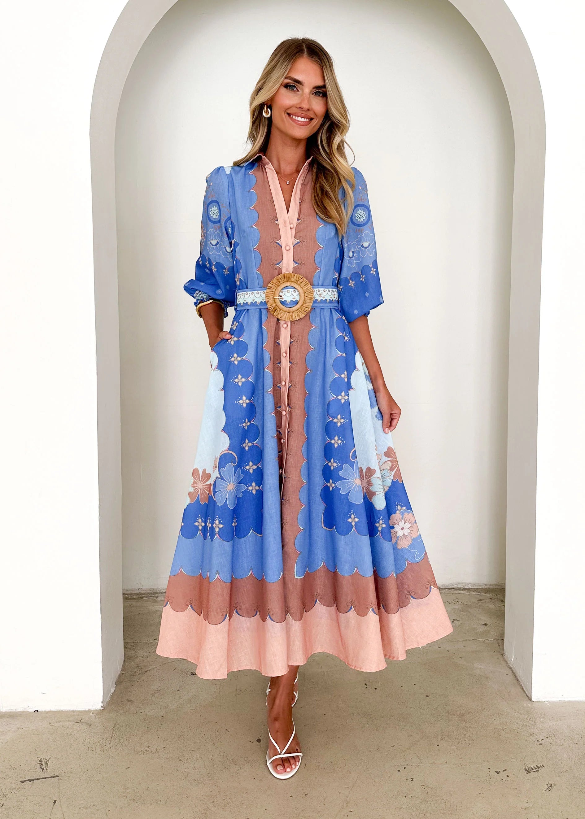 Portobello Midi Dress - Blue Moon