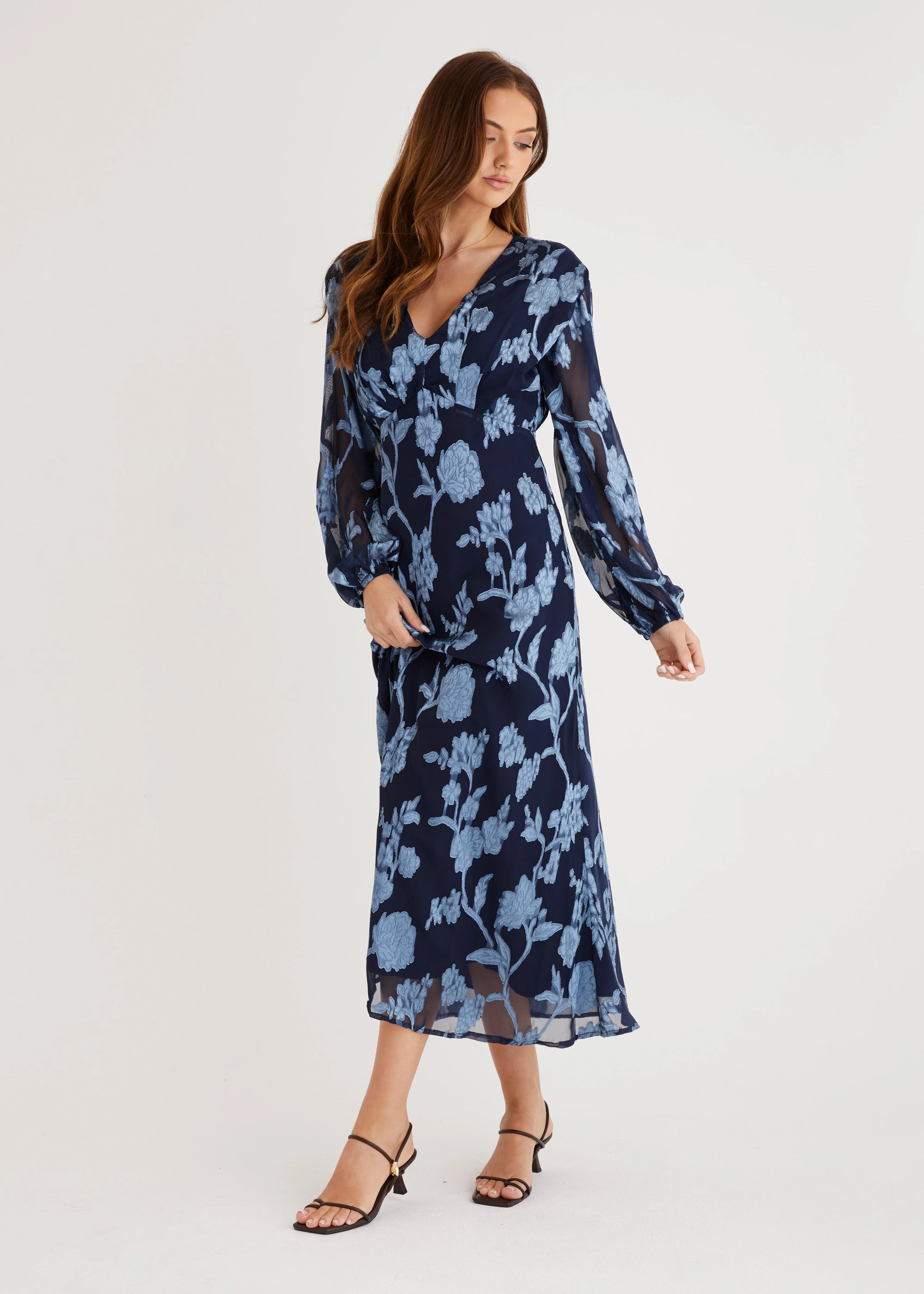 Primavera Maxi Dress - Blue Floral
