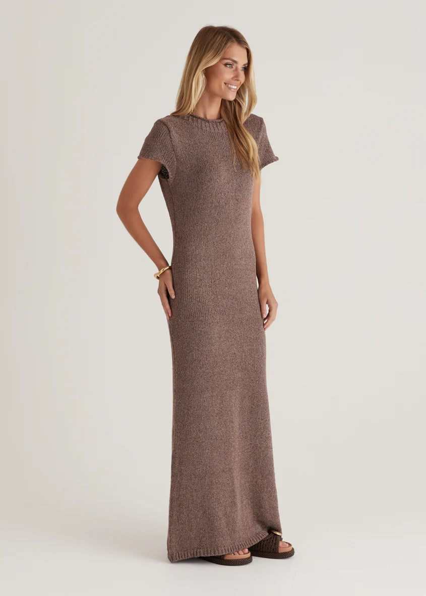 Kori Knit Maxi Dress - Choc