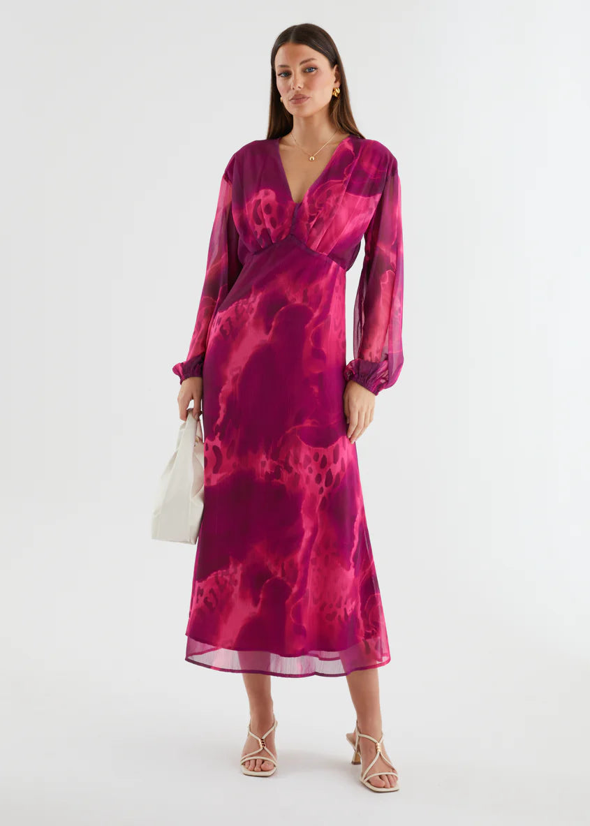 Primavera Maxi Dress - Pink Splash