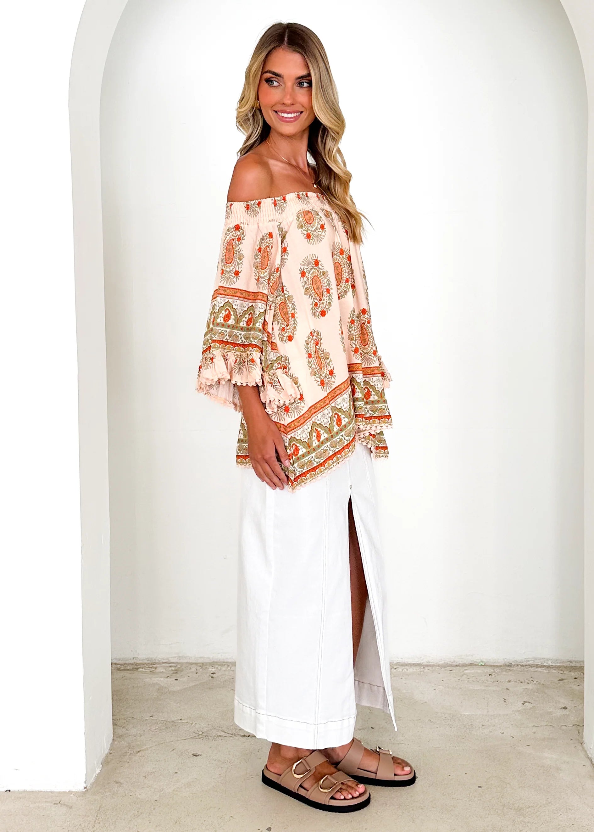 Clover Off Shoulder Top - Heirloom