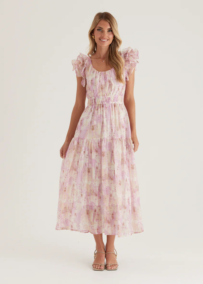 Valentina Maxi Dress - Pink Splash