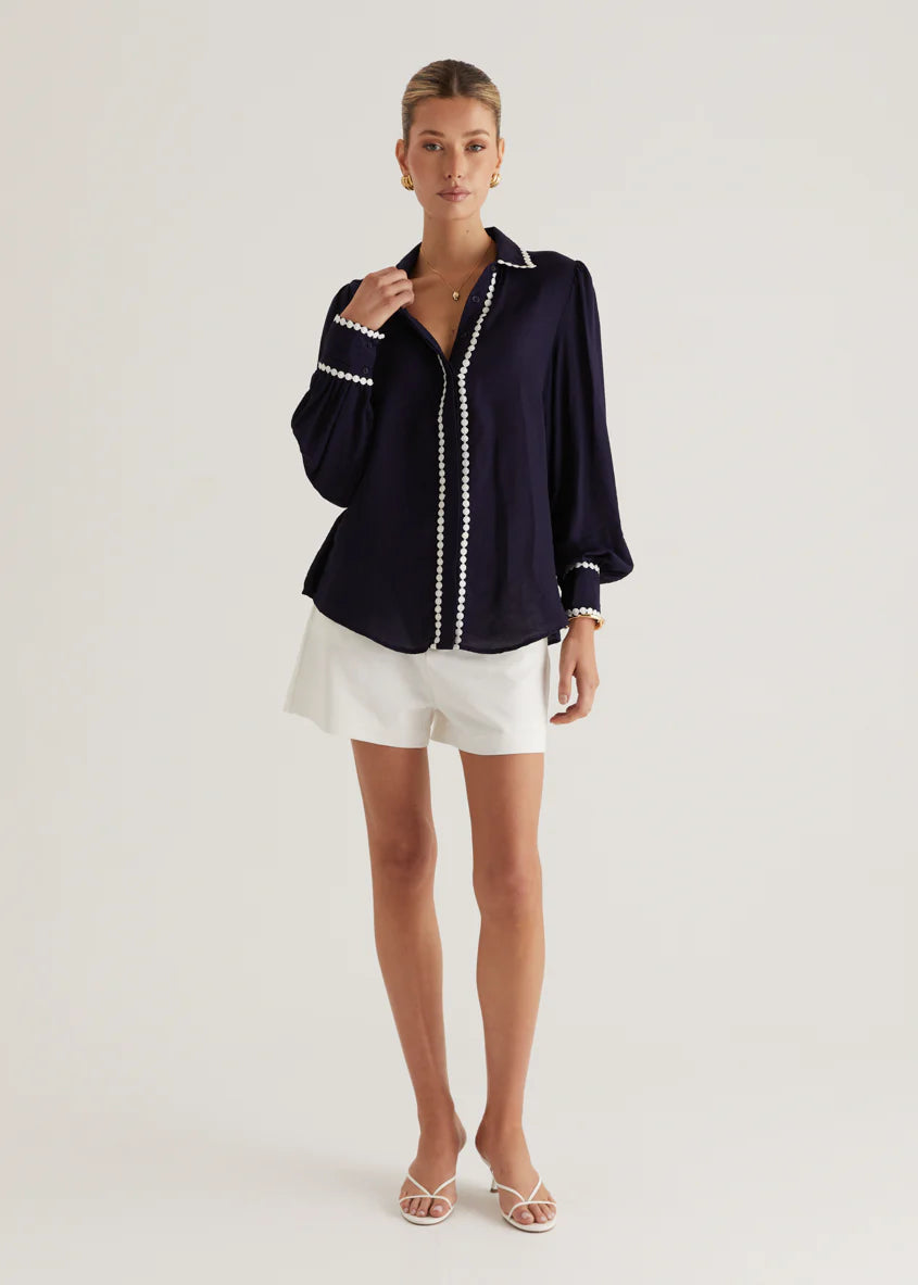 Sariyah Shirt - Navy