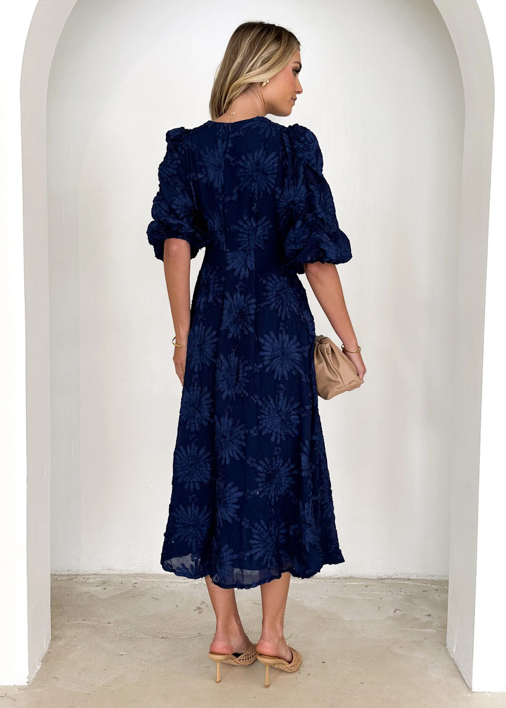 Bayside Midi Dress - Navy