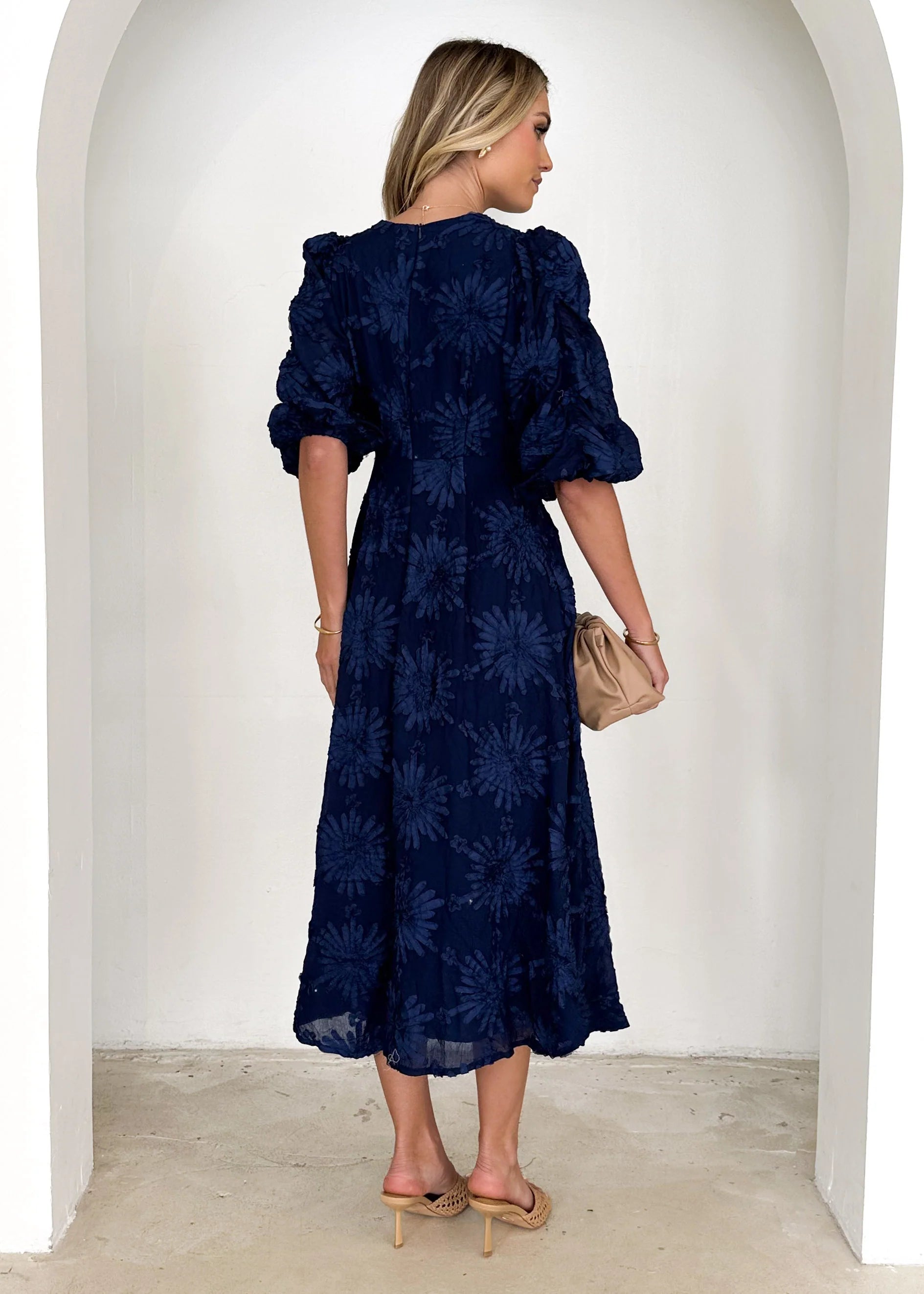 Bayside Midi Dress - Navy