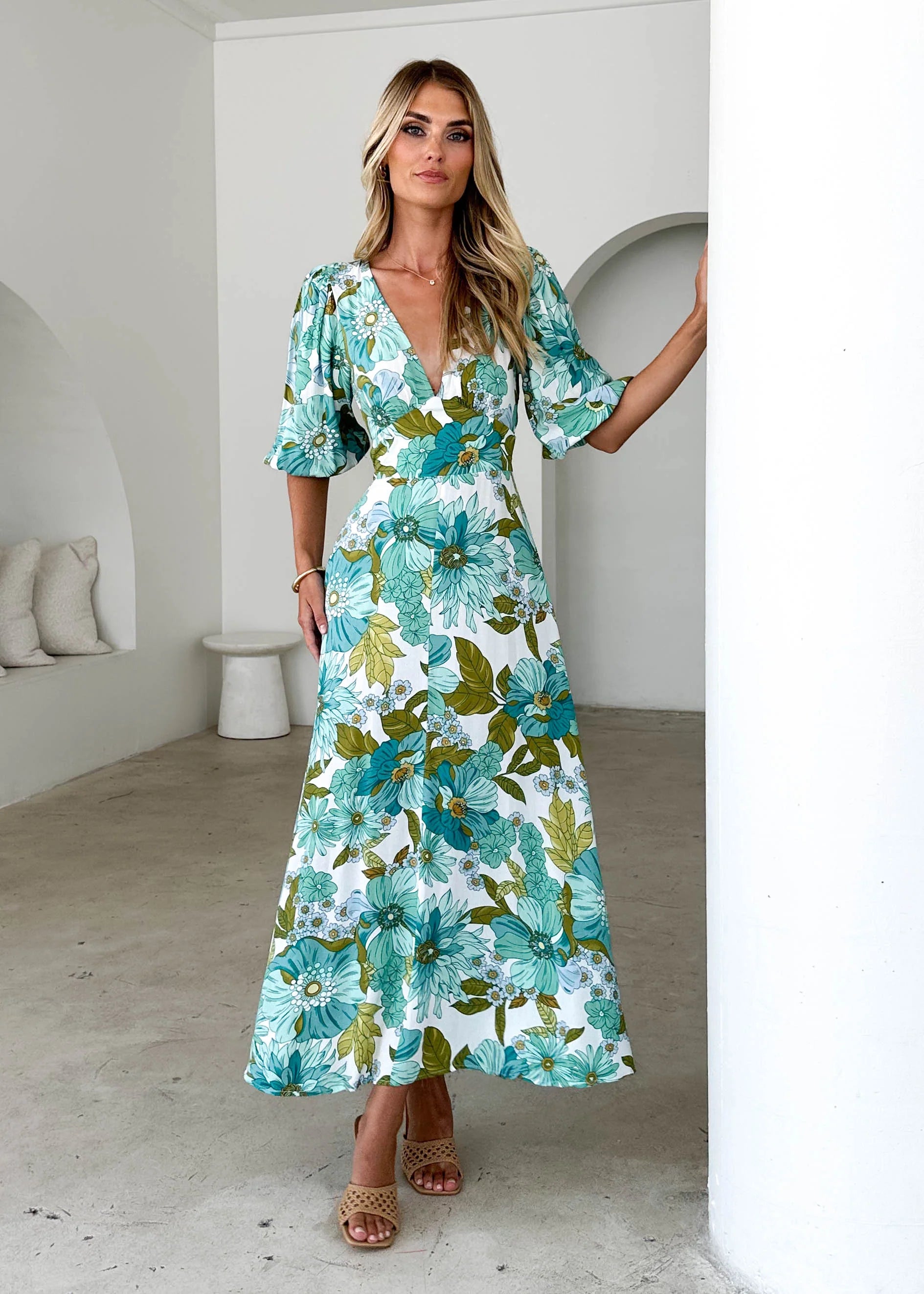 Daphne Maxi Dress - Amaya Green