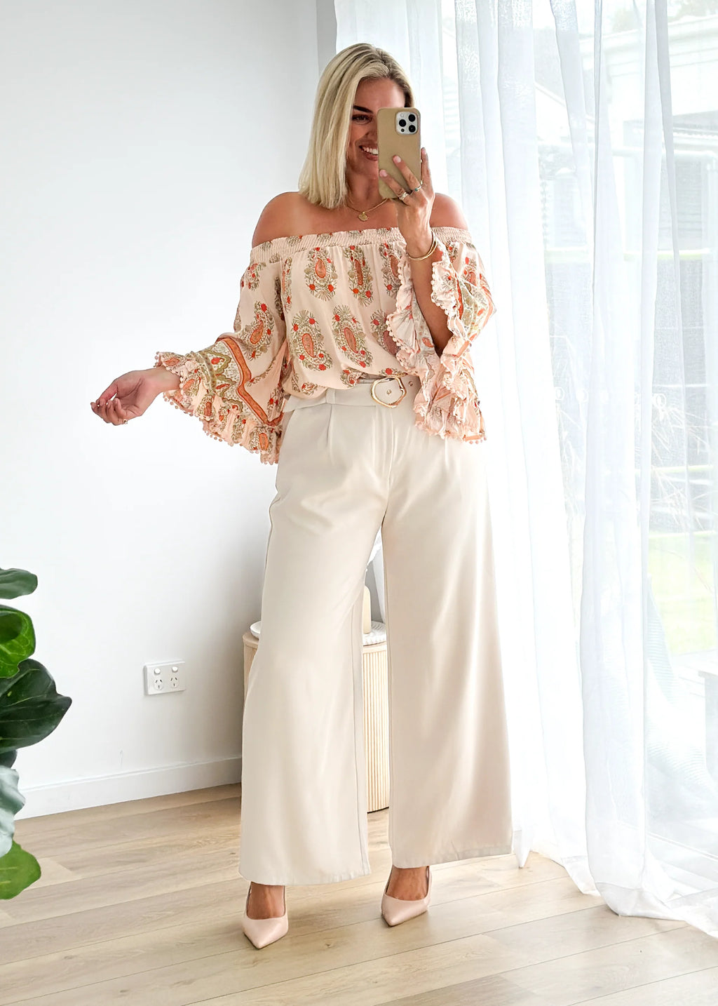 Clover Off Shoulder Top - Heirloom