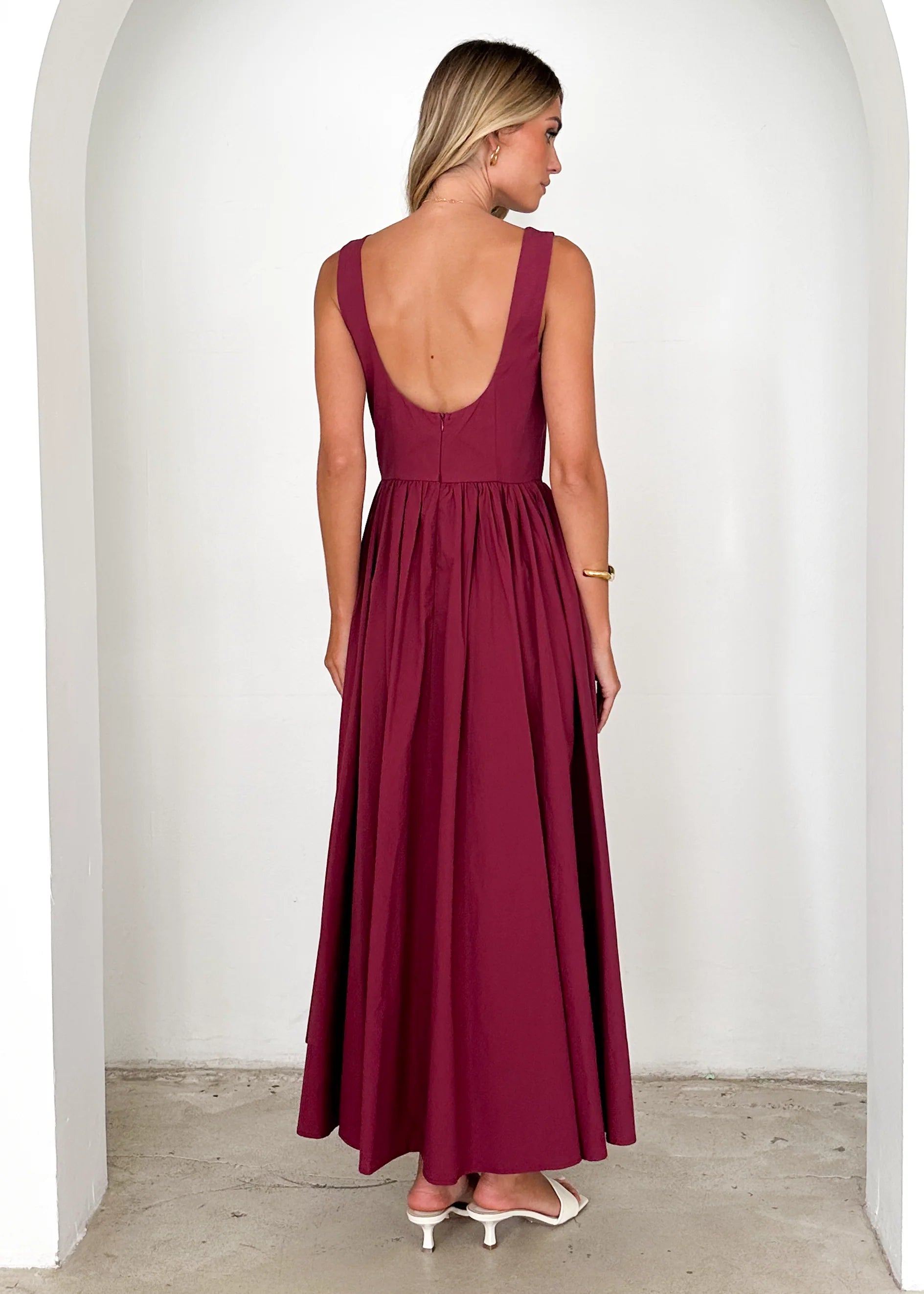 Bessie Maxi Dress - Wine