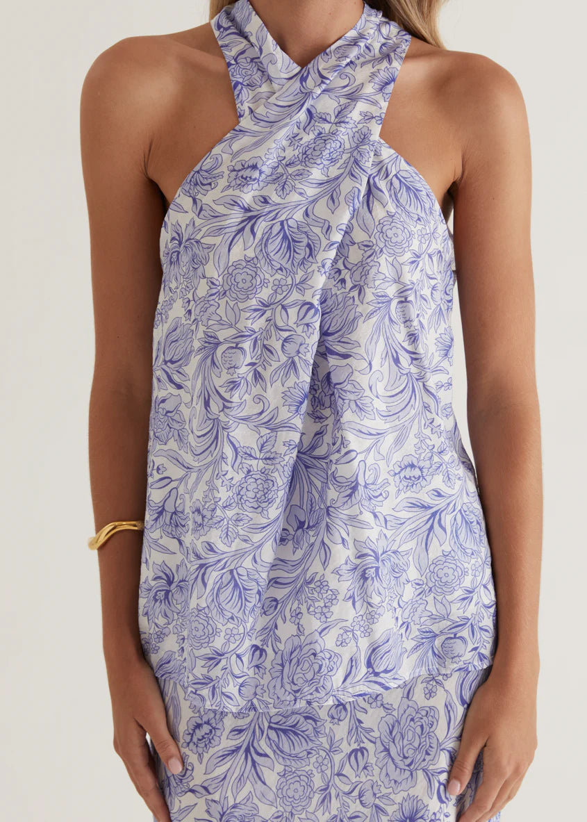 Tammy Top - Blue Floral