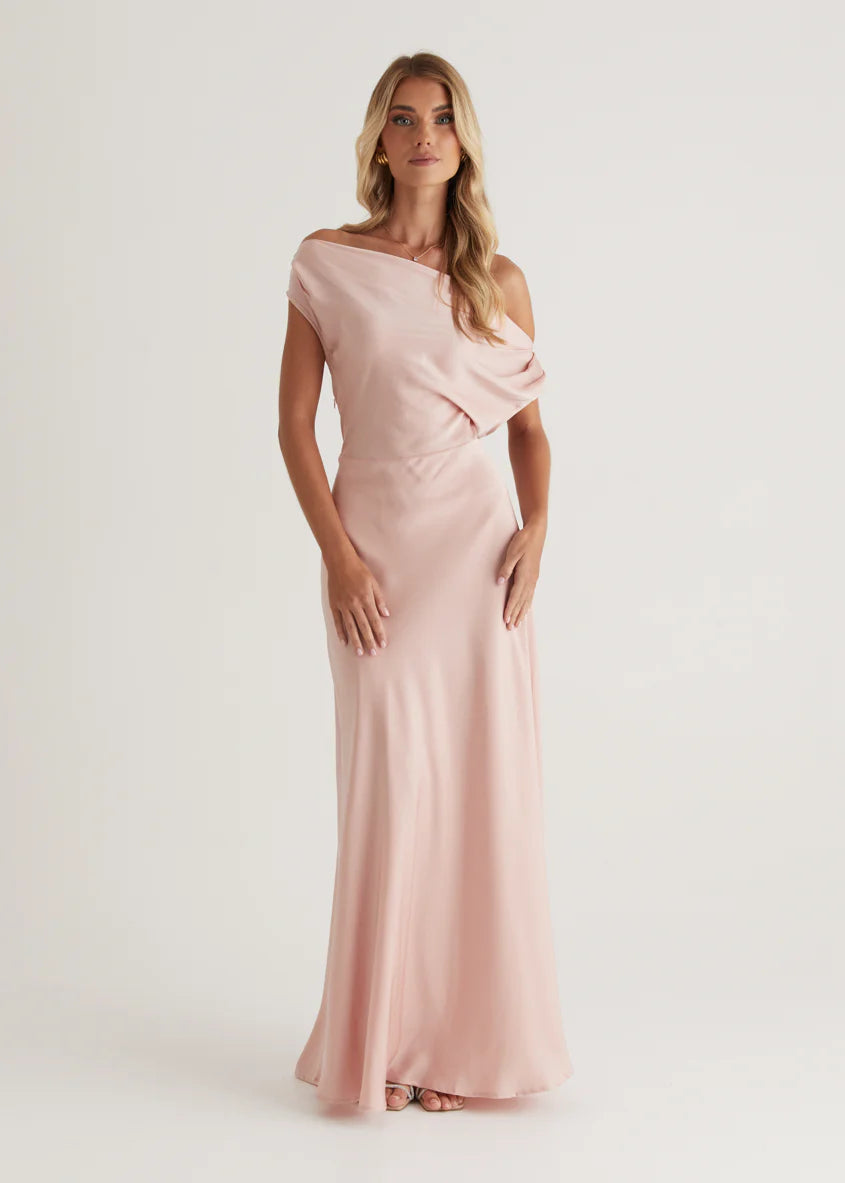 Rae Off Shoulder Maxi Dress - Blush