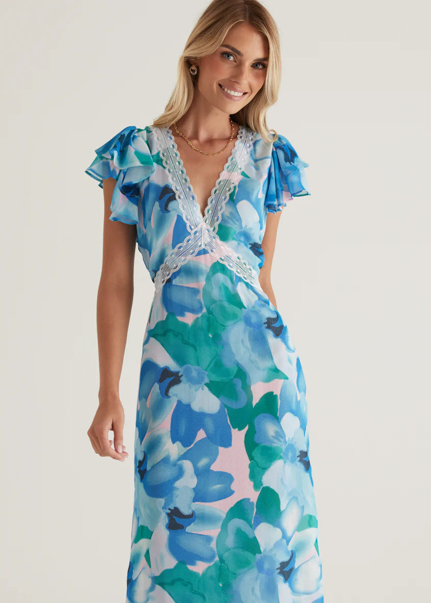 Peyton Maxi Dress - Blue Blooms