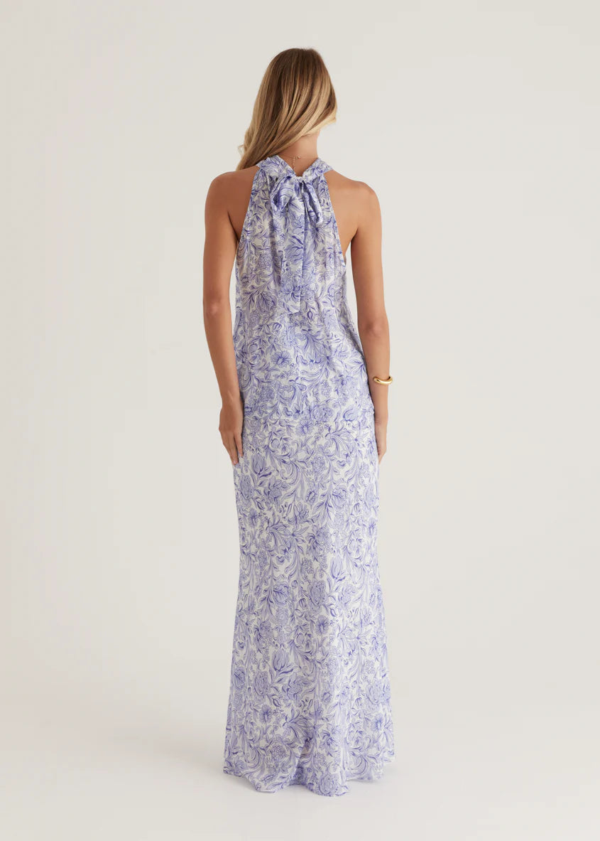 Tammy Maxi Skirt - Blue Floral