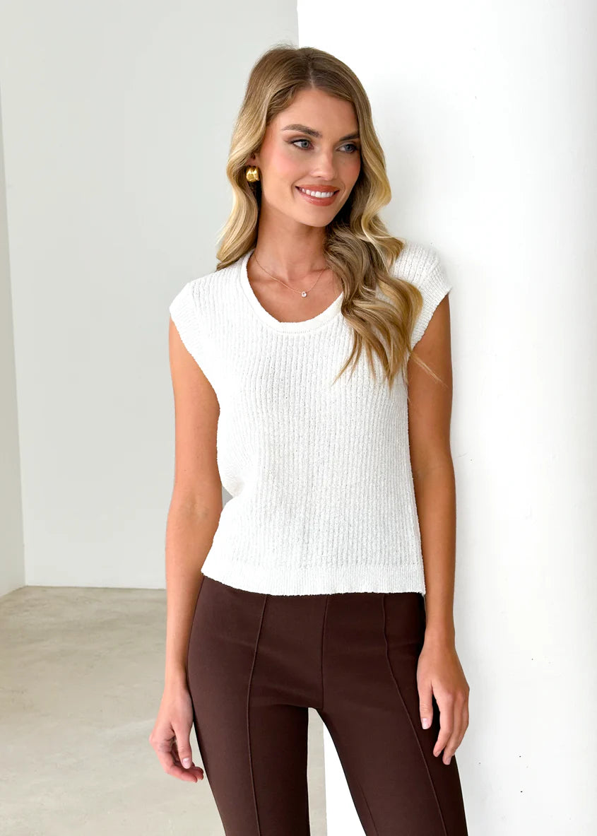 Outlander Knit Top - Off White