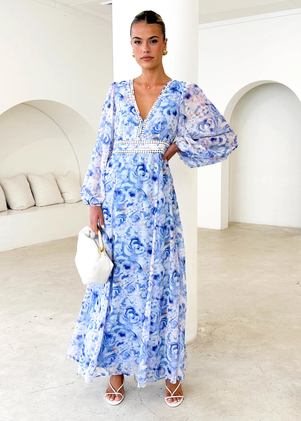 Fontana Midi Dress - Peony Blue