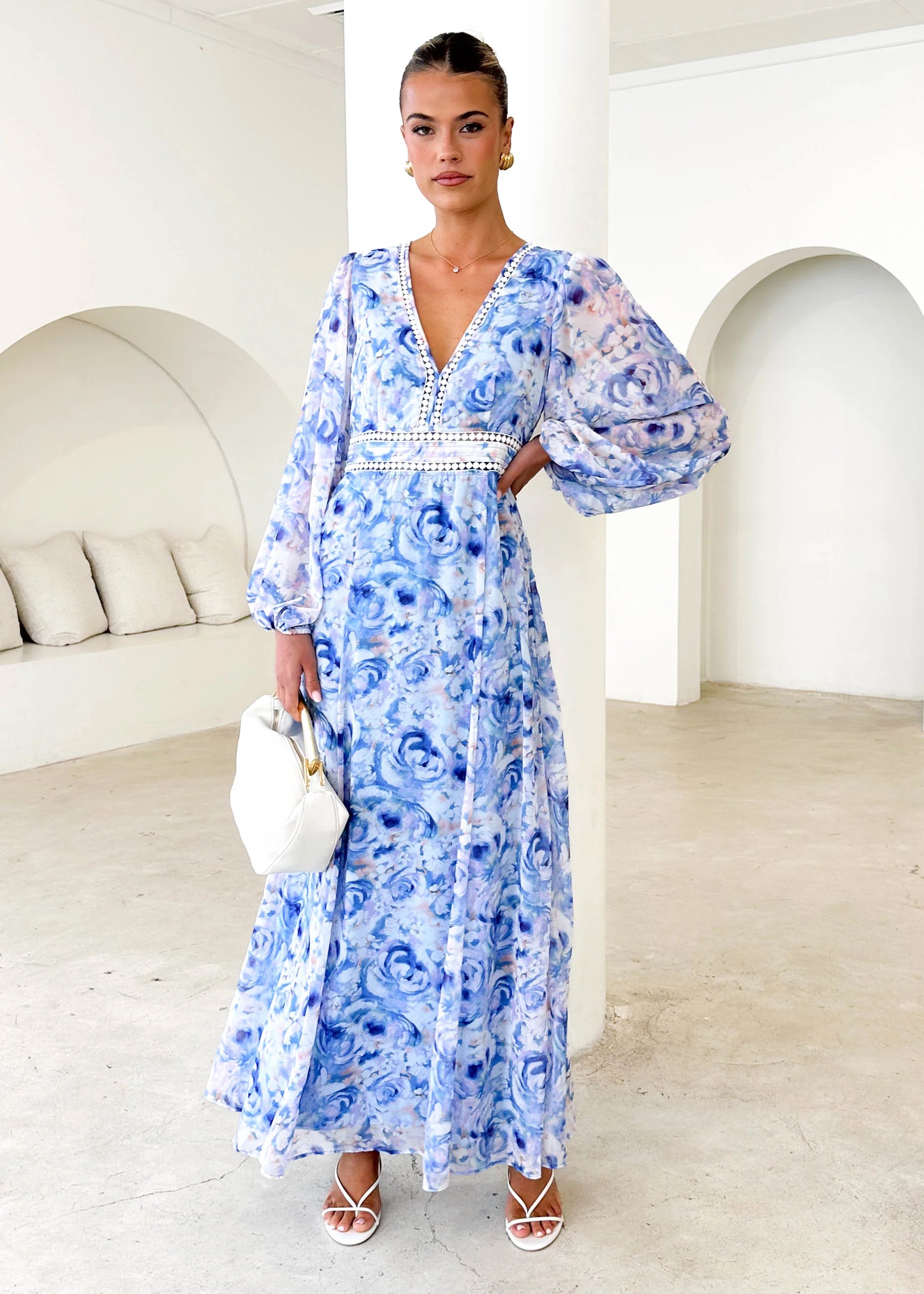 Fontana Midi Dress - Peony Blue