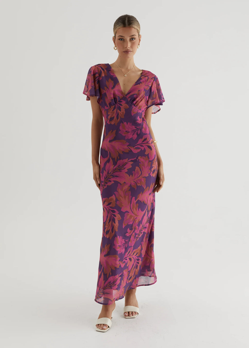 Cabana Maxi Dress - Magenta Floral